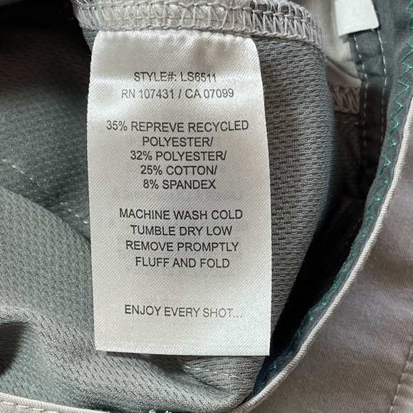 LinkSoul Men's Light Gray Golf Shorts - Picture 7 of 7